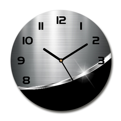 Wanduhr glas rund Metallabstraktion