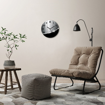 Wanduhr glas rund Metallabstraktion