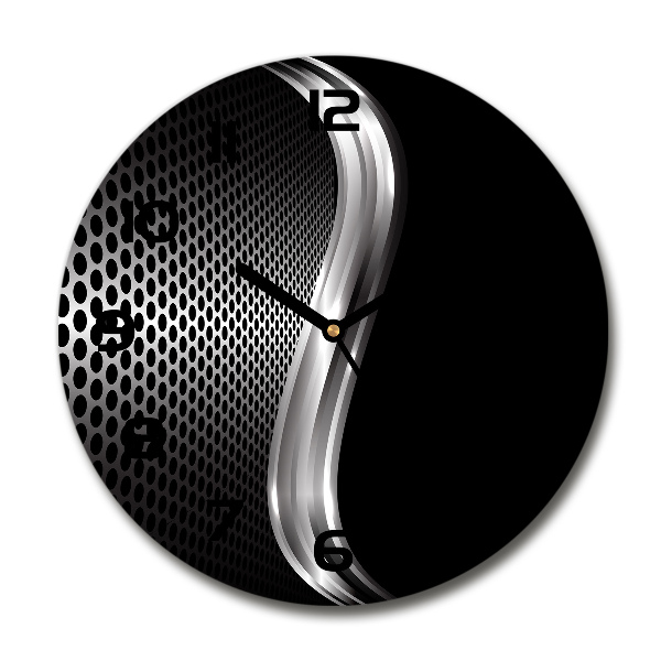 Wanduhr rund Metallabstraktion