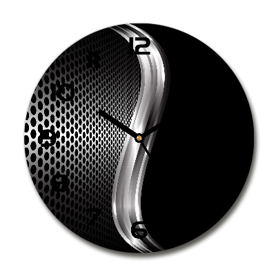 Wanduhr rund Metallabstraktion