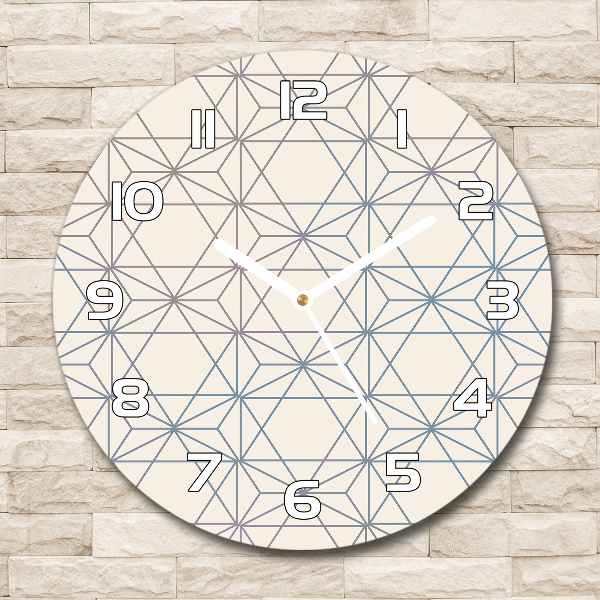Wanduhr rund Geometrischer Hintergrund