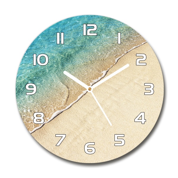 Wanduhr glas rund Eine Welle am Strand