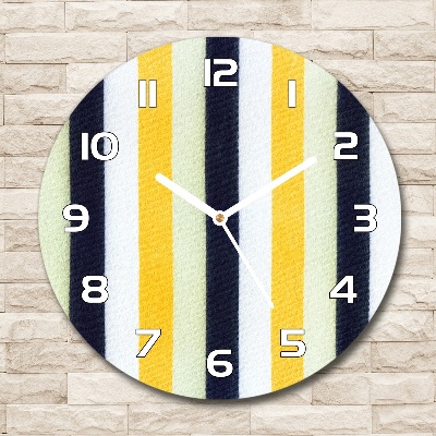 Wanduhr rund Gestreifter Hintergrund