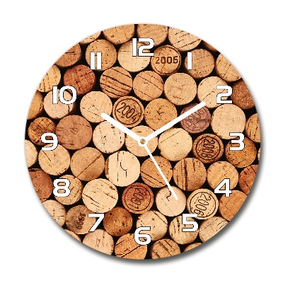 Wanduhr rund Weinkorken