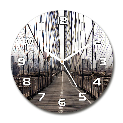 Wanduhr rund Brooklyn Bridge
