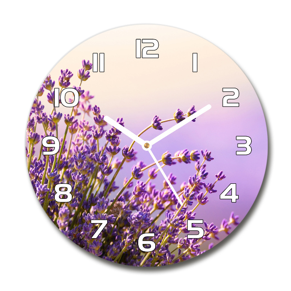 Wanduhr rund Lavendel