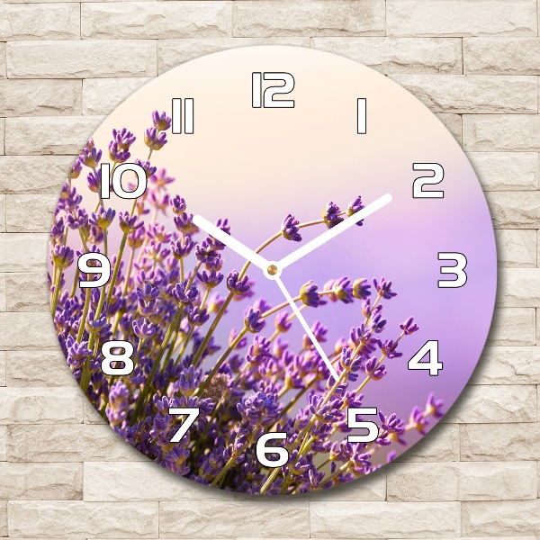 Wanduhr rund Lavendel