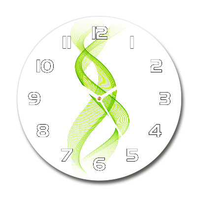 Wanduhr rund Bunte Wellen