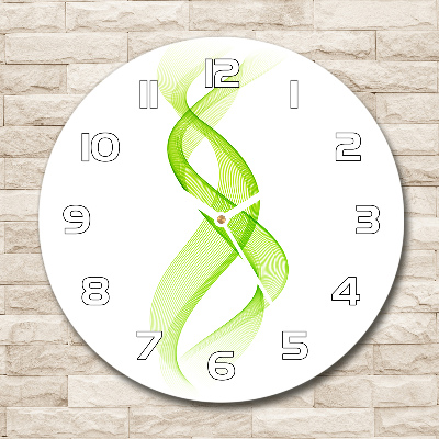 Wanduhr rund Bunte Wellen