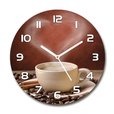 Wanduhr rund Aromatischer Kaffee