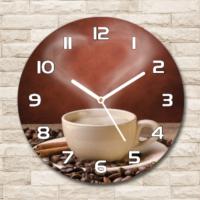 Wanduhr rund Aromatischer Kaffee
