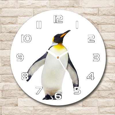 Wanduhr rund Pinguin