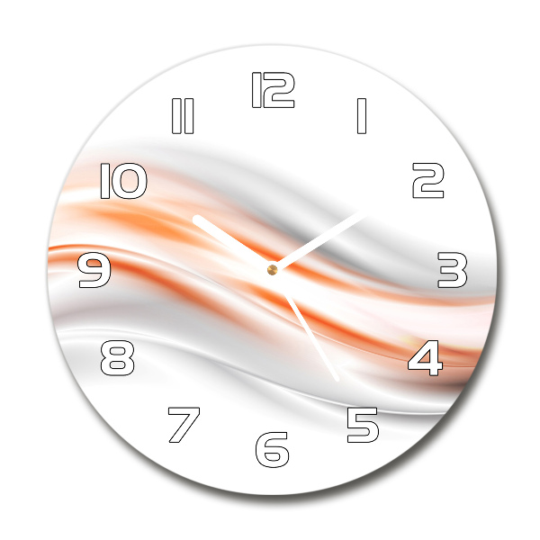 Wanduhr glas rund Abstrakte Wellen