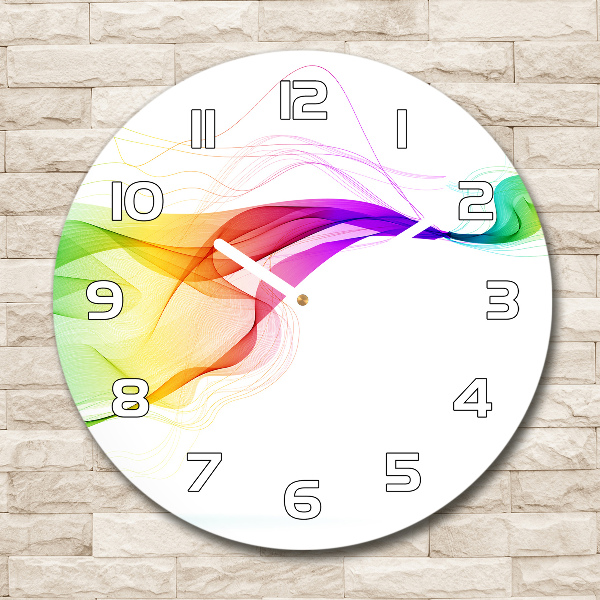 Wanduhr rund Farbenfrohe Abstraktion