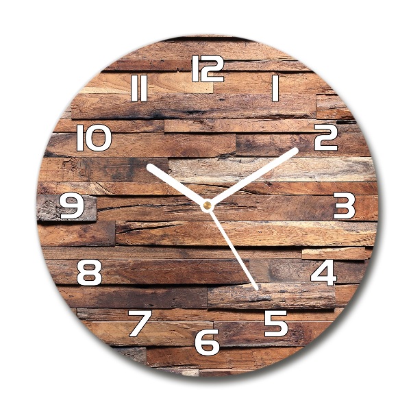 Wanduhr rund Holzwand