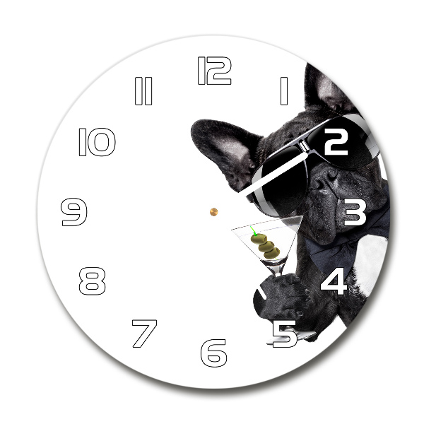 Wanduhr rund Martini Dog