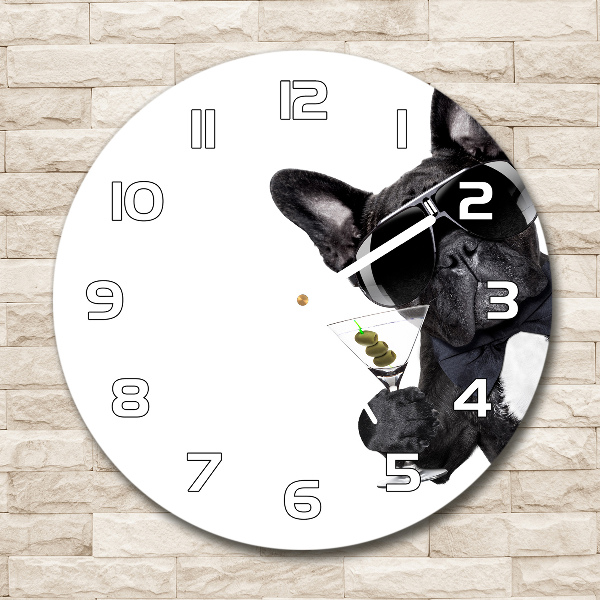 Wanduhr rund Martini Dog