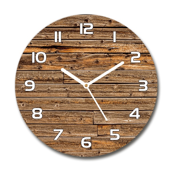 Wanduhr rund Holzwand