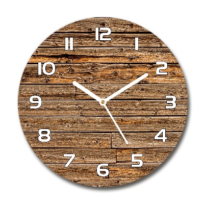 Wanduhr rund Holzwand