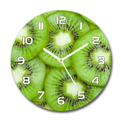 Wanduhr glas rund Kiwi