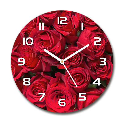 Wanduhr rund Rote Rosen