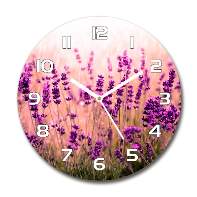 Wanduhr rund Lavendel