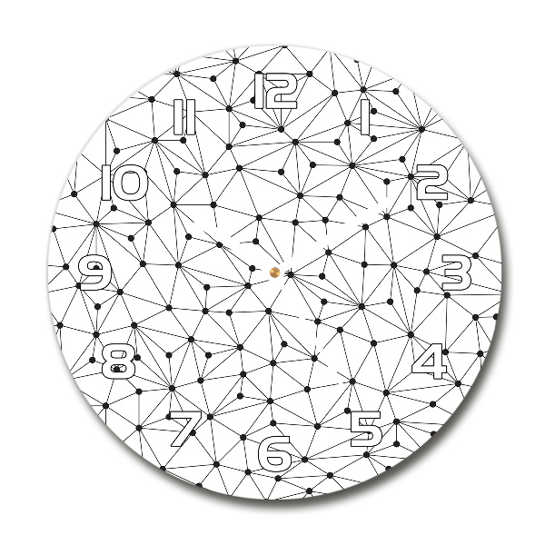 Wanduhr rund Linien und Kreise