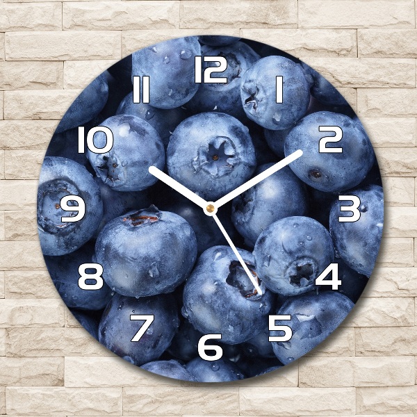 Wanduhr rund Beeren