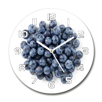 Wanduhr glas rund Beeren