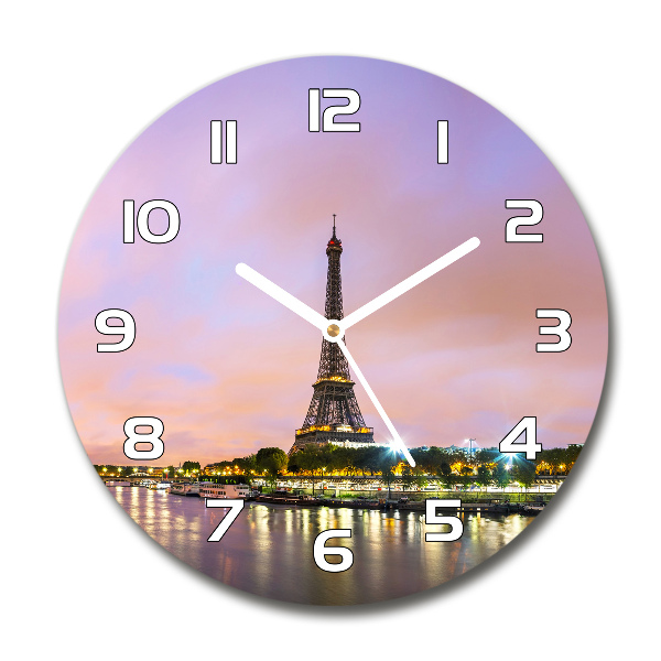 Wanduhr rund Eiffelturm Paris