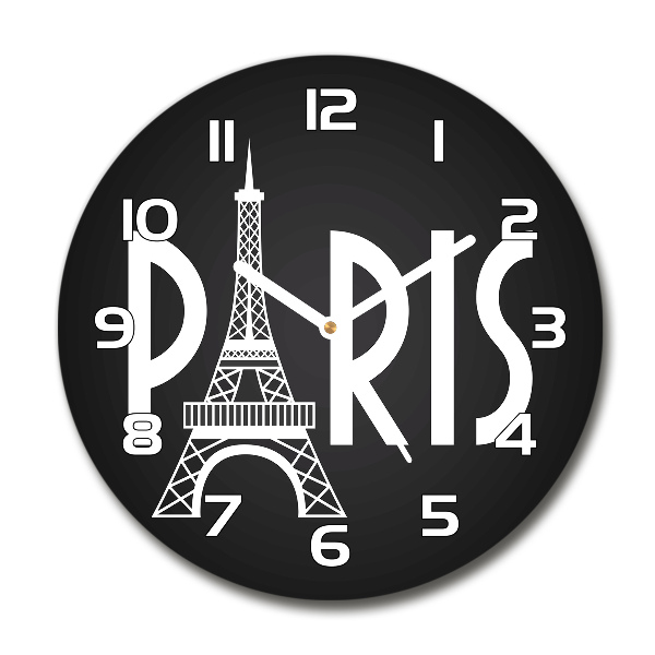 Wanduhr rund Paris