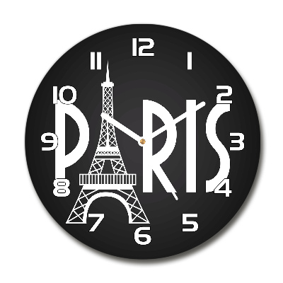 Wanduhr rund Paris