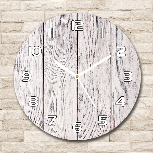 Wanduhr rund Holzwand