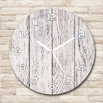 Wanduhr rund Holzwand
