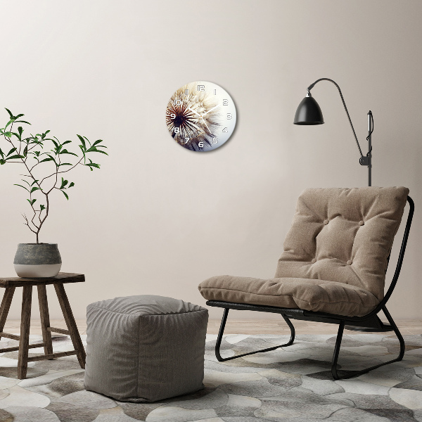 Wanduhr rund Löwenzahn