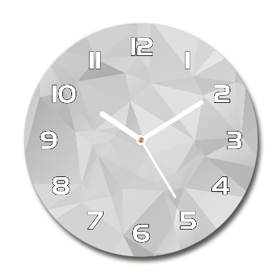 Wanduhr glas rund Abstrakte Dreiecke