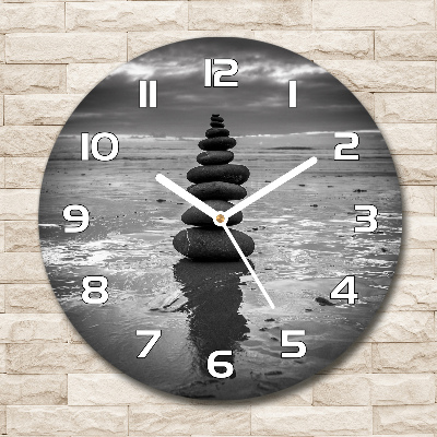Wanduhr rund Balancesteine