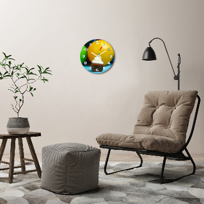 Wanduhr rund Geburtstagscupcake