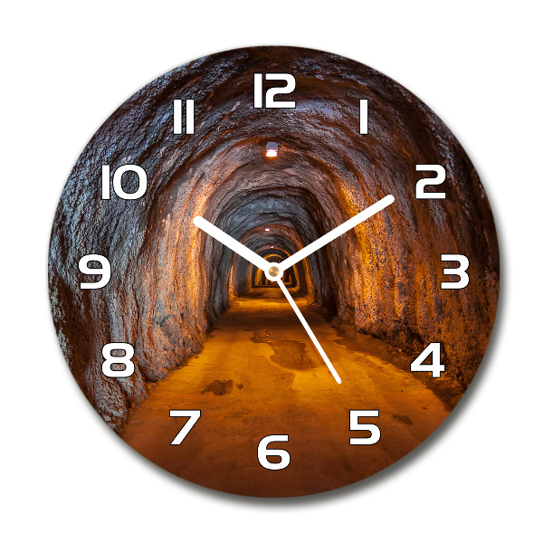 Wanduhr rund Unterirdischer Tunnel