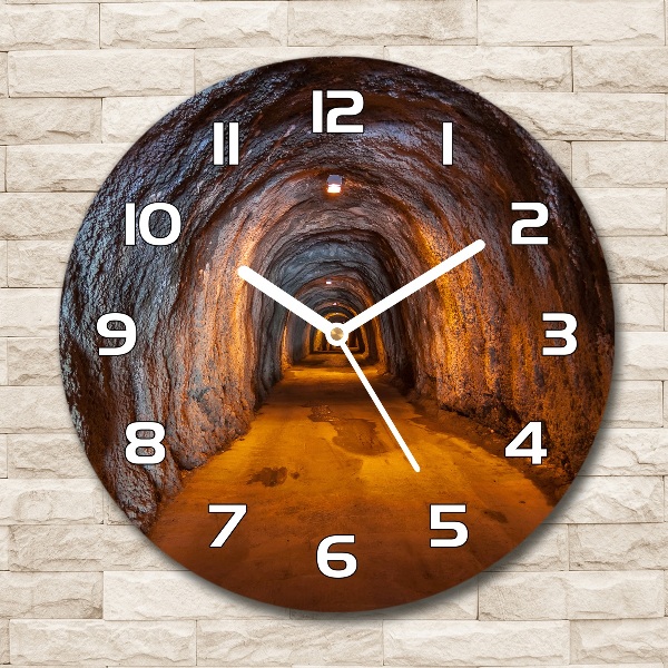 Wanduhr rund Unterirdischer Tunnel