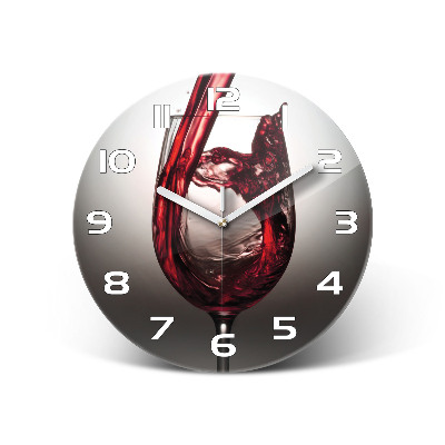 Wanduhr rund Rotwein