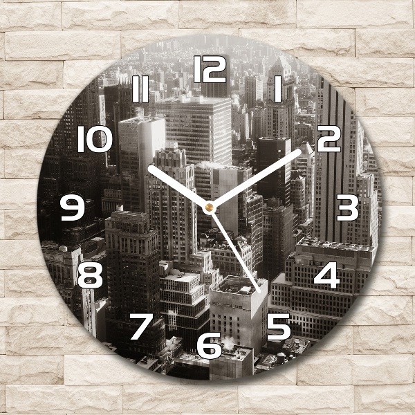 Wanduhr glas rund New York