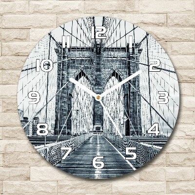 Wanduhr rund Brooklyn Bridge