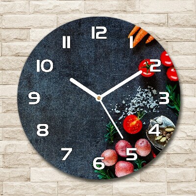 Wanduhr glas rund Zutaten