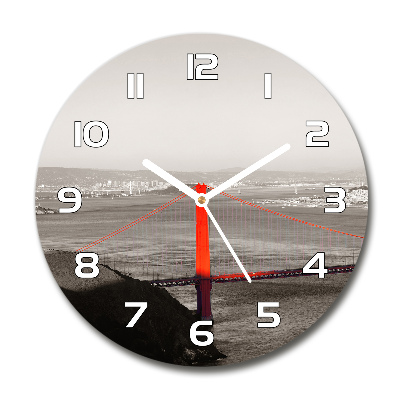 Wanduhr glas rund San Francisco Brücke