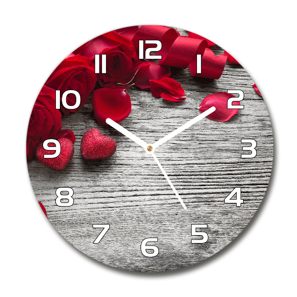 Wanduhr rund Rote Rosen
