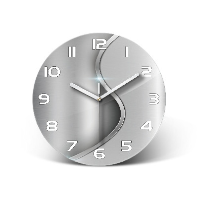 Wanduhr glas rund Metallabstraktion