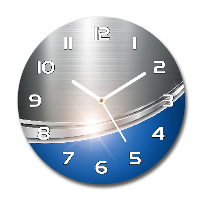 Wanduhr rund Metallabstraktion