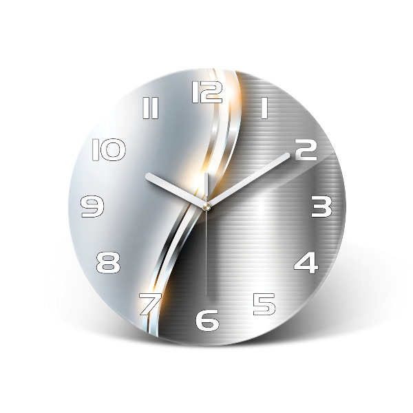 Wanduhr rund Metallabstraktion