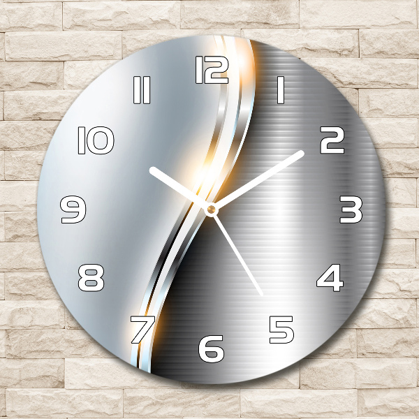 Wanduhr rund Metallabstraktion